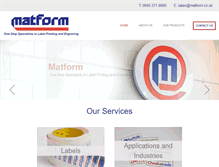 Tablet Screenshot of matform.co.uk